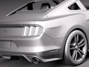 Mustang Ecoboost 2015 3D Model
