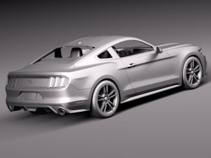 Mustang Ecoboost 2015 3D Model