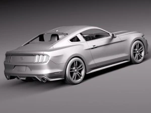 Mustang Ecoboost 2015 3D Model
