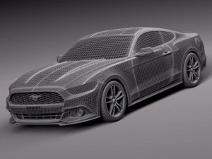 Mustang Ecoboost 2015 3D Model