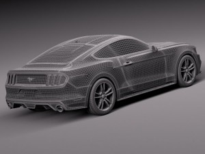 Mustang Ecoboost 2015 3D Model