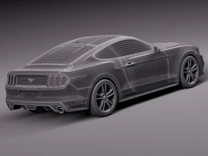 Mustang Ecoboost 2015 3D Model