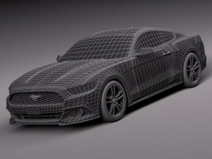 Mustang Ecoboost 2015 3D Model