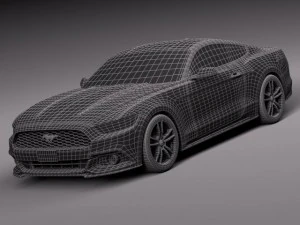 Mustang Ecoboost 2015 3D Model