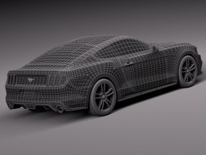 Mustang Ecoboost 2015 3D Model