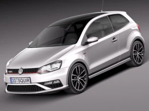 Volkswagen Polo GTI 3 pintu 2015 Model 3D
