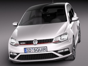Volkswagen Polo GTI 3-door 2015 Modelo 3D