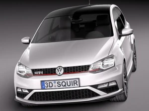 Volkswagen Polo GTI 3-door 2015 3D Model