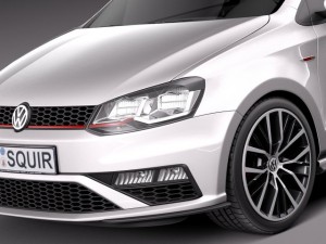Volkswagen Polo GTI 3-door 2015 Modelo 3D