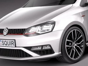 Volkswagen Polo GTI 3-door 2015 3D Model