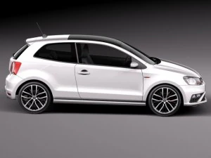Volkswagen Polo GTI 3-door 2015 3D Model