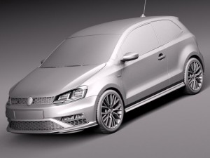 Volkswagen Polo GTI 3-door 2015 Modelo 3D