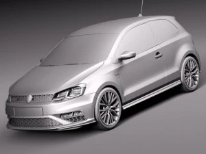 Volkswagen Polo GTI 3-door 2015 3D Model