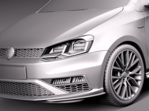 Volkswagen Polo GTI 3-door 2015 Modelo 3D