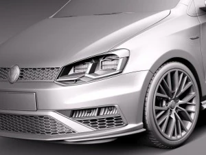Volkswagen Polo GTI 3-door 2015 3D Model