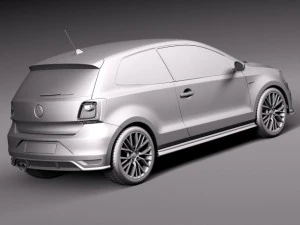 Volkswagen Polo GTI 3-door 2015 3D Model