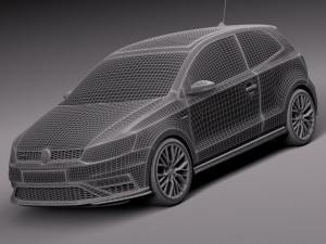 Volkswagen Polo GTI 3-door 2015 Modelo 3D