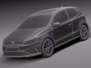 Volkswagen Polo GTI 3-door 2015 3D Model