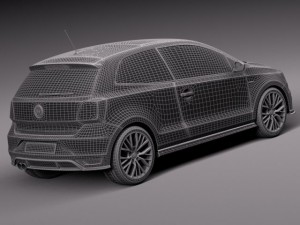 Volkswagen Polo GTI 3-door 2015 Modelo 3D