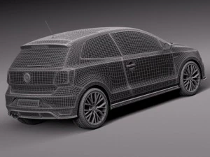 Volkswagen Polo GTI 3-door 2015 3D Model