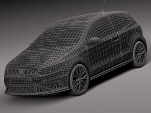 Volkswagen Polo GTI 3-door 2015 Modelo 3D
