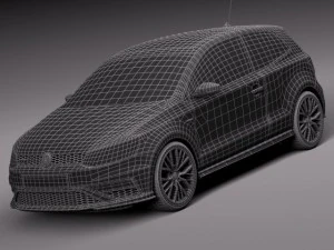 Volkswagen Polo GTI 3-door 2015 3D Model