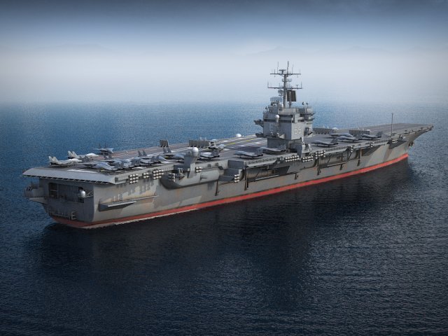 USS Enterprise CVN65 Carrier Modello 3D .c4d .max .obj .3ds .fbx .stl .blend 