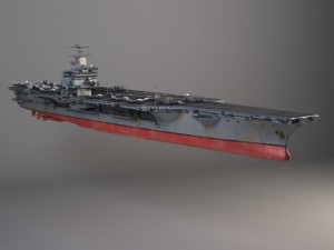 USS Enterprise CVN65 Carrier Modello 3D