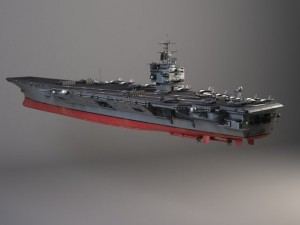 USS Enterprise CVN65 Carrier Modello 3D