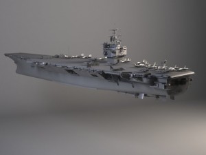 USS Enterprise CVN65 Carrier Modello 3D