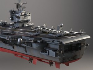 USS Enterprise CVN65 Carrier Modello 3D