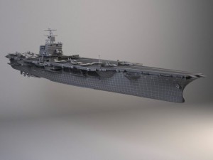 USS Enterprise CVN65 Carrier Modello 3D