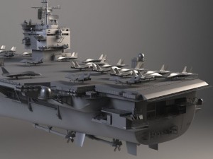 USS Enterprise CVN65 Carrier Modello 3D