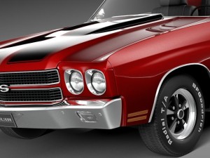 Chevrolet Chevelle SS Convertible 1970 3D Model