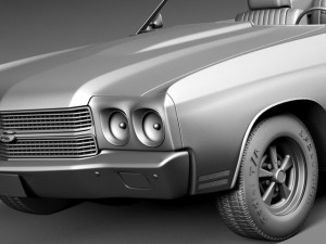 Chevrolet Chevelle SS Convertible 1970 3D Model
