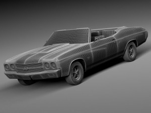 Chevrolet Chevelle SS Convertible 1970 3D Model