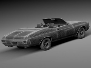 Chevrolet Chevelle SS Convertible 1970 3D Model