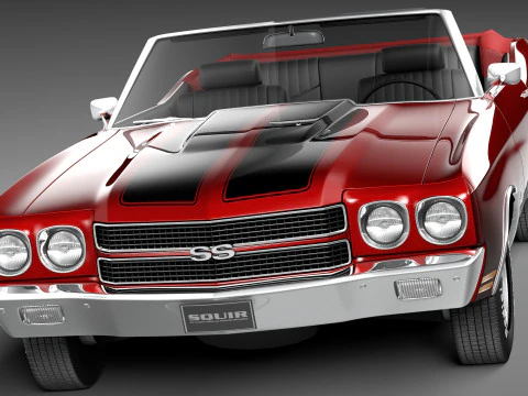 Chevrolet Chevelle SS Convertible 1970 3D Model