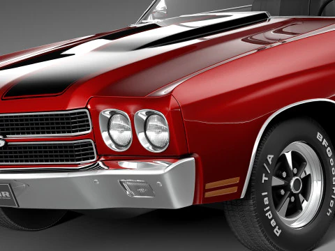 Chevrolet Chevelle SS Convertible 1970 3D Model