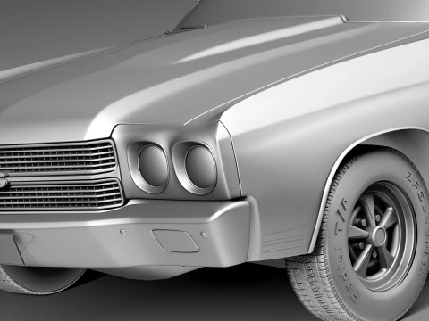 Chevrolet Chevelle SS Convertible 1970 3D Model