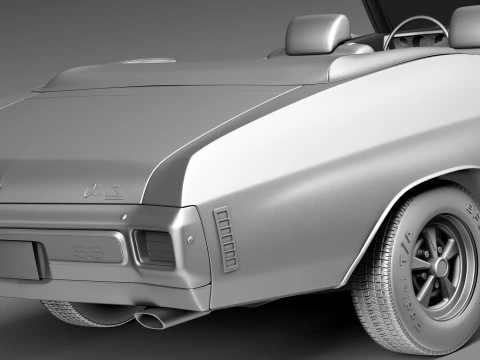 Chevrolet Chevelle SS Convertible 1970 3D Model
