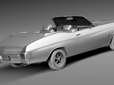 Chevrolet Chevelle SS Convertible 1970 3D Model