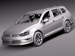 Volkswagen Golf Alltrack 2015 Modelo 3D