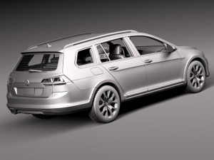Volkswagen Golf Alltrack 2015 Modelo 3D