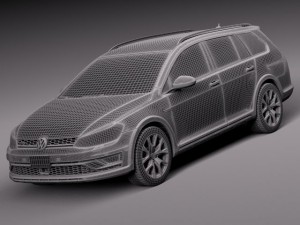 Volkswagen Golf Alltrack 2015 Modelo 3D