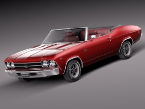 Chevrolet Chevelle SS Convertible 1969 3D Model