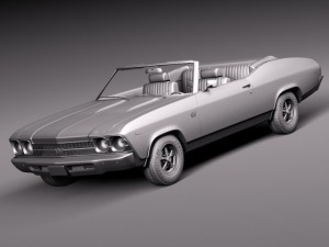 Chevrolet Chevelle SS Convertible 1969 3Dモデル