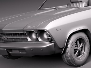 Chevrolet Chevelle SS Convertible 1969 3Dモデル