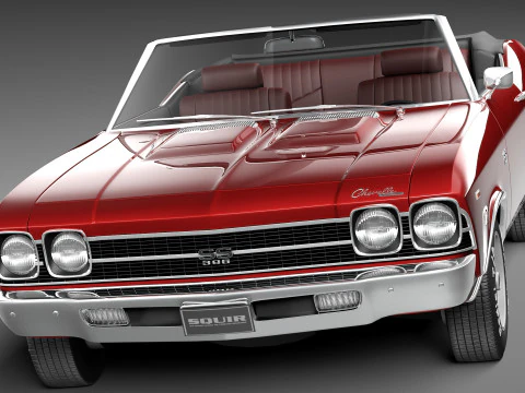 Chevrolet Chevelle SS Convertible 1969 3D Model