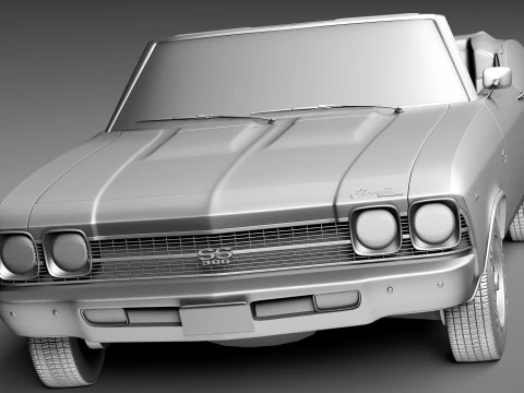 Chevrolet Chevelle SS Convertible 1969 3D Model